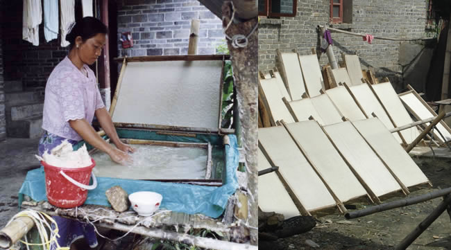 Flatten and dry pu er tea paper